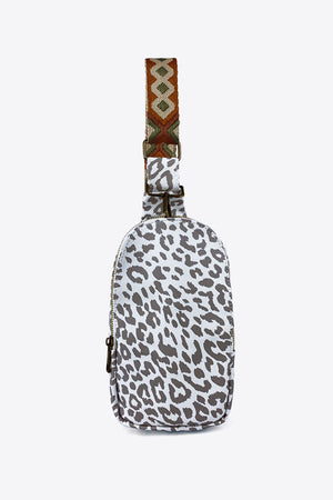 GRAY LEOPARD ONE SIZE - Printed PU Leather Sling Bag - handbags at TFC&H Co.