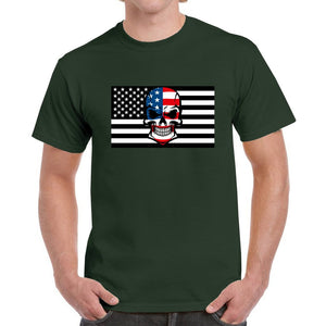 FOREST - Skull Flag Men's Heavy Cotton T-Shirt - Ships from The US - mens t-shirt at TFC&H Co.