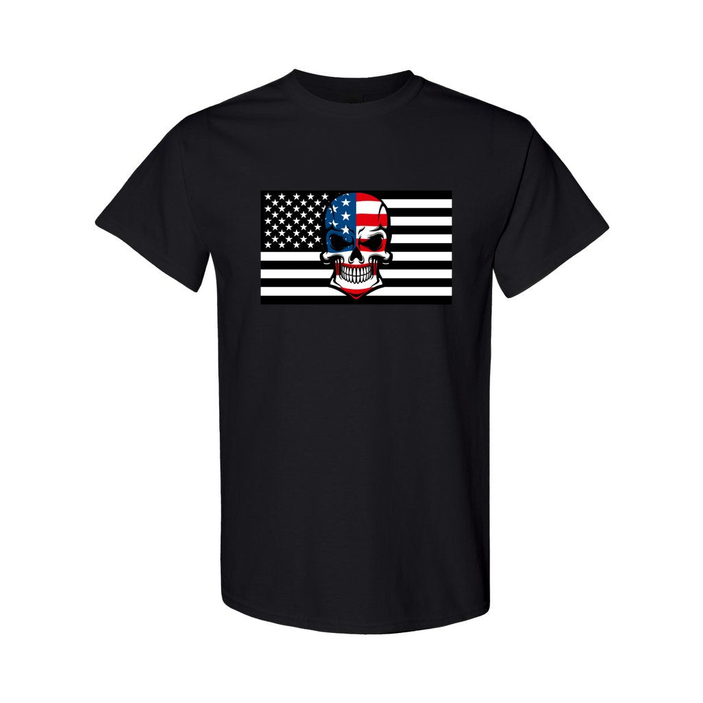 - Skull Flag Men's Heavy Cotton T-Shirt - Ships from The US - mens t-shirt at TFC&H Co.