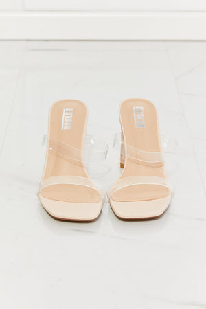 - MMShoes Walking On Air Transparent Double Band Heeled Sandal - Ships from The US - womens sandals at TFC&H Co.