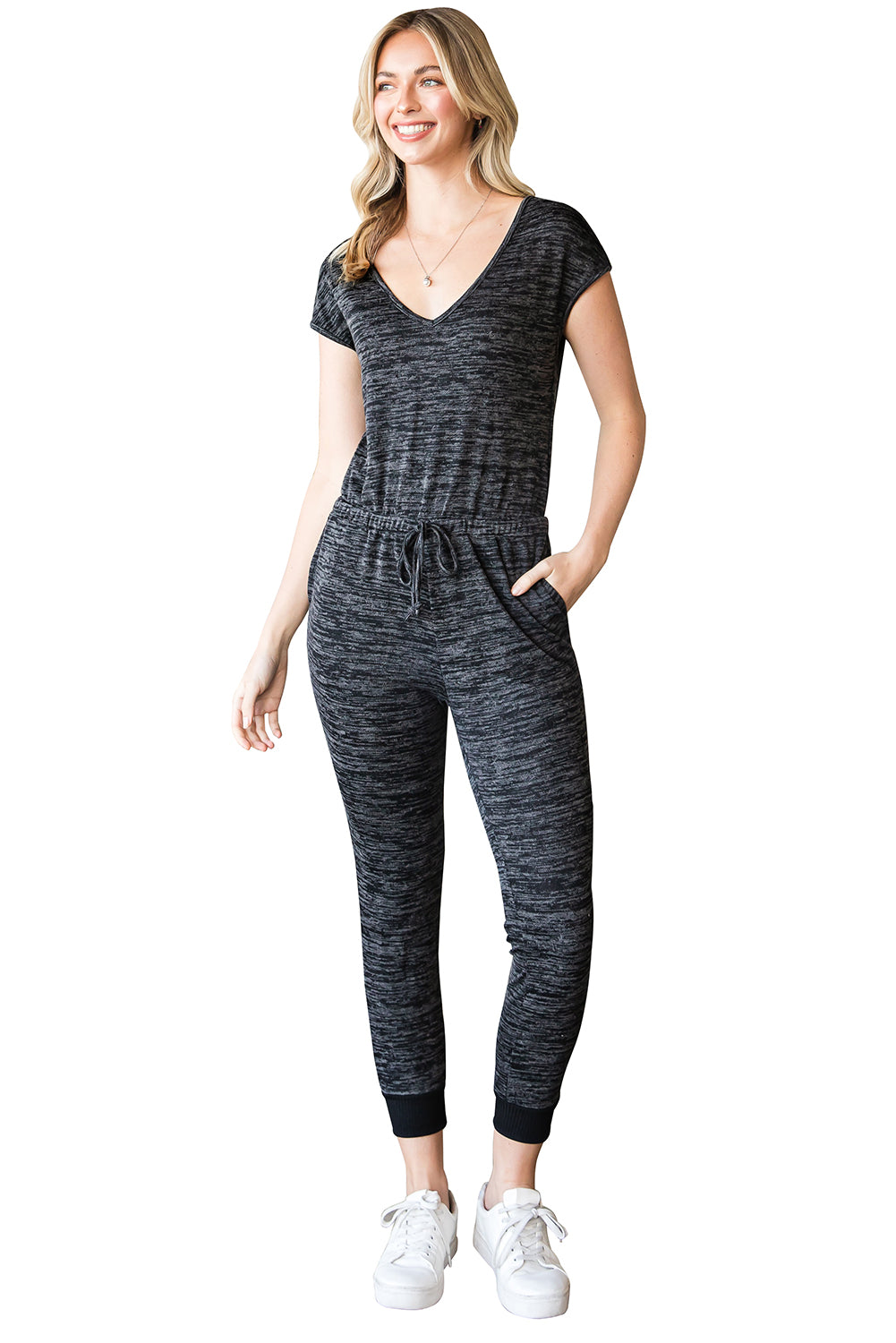 - Pocket Casual Drawstring High Waisted Jumpsuit - Jumpsuits & Rompers at TFC&H Co.