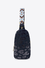 BLACK LEOPARD ONE SIZE - Printed PU Leather Sling Bag - handbags at TFC&H Co.