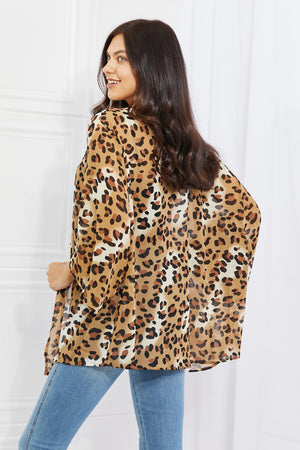 Melody Wild Muse Full Size Animal Print Kimono in Camel - Ships from The USA - women's kimono at TFC&H Co.