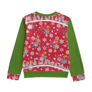 Snow Man's Delight Kid's Round Neck Christmas Sweatshirt | 100% Cotton - Kid's sweatshirt at TFC&H Co.