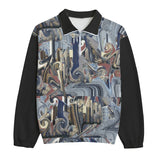 Multi-colored Mirage Unisex Half Zipper Stand-up Collar Sweatshirt | 100% Cotton - unisex sweaters at TFC&H Co.