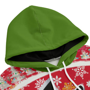 - Snow Man's Delight Women's Long Christmas Hoodie | Interlock - womens hoodie dress at TFC&H Co.