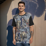 Multi-colored Mirage Men's O-Neck T-Shirt | 100% Cotton - men's t-shirt at TFC&H Co.