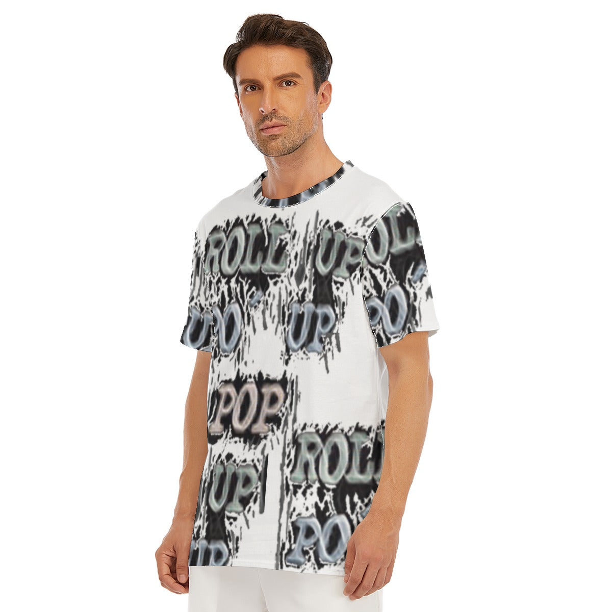 Roll Up Po' Up Pop Men's O-Neck T-Shirt | 100% Cotton - men's t-shirt at TFC&H Co.