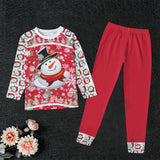 Red - Snow Man's Delight Kid's Christmas Pajamas - kids pajama set at TFC&H Co.