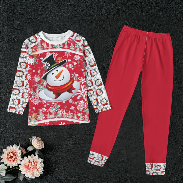 Snow Man's Delight Kid's Christmas Pajamas
