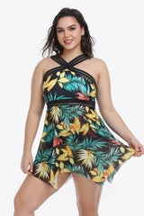LEAF - Handkerchief-Hem Swim Dress and Bottoms Set Voluptuous (+) Plus Size - 3 styles - womens swimsuit at TFC&H Co.