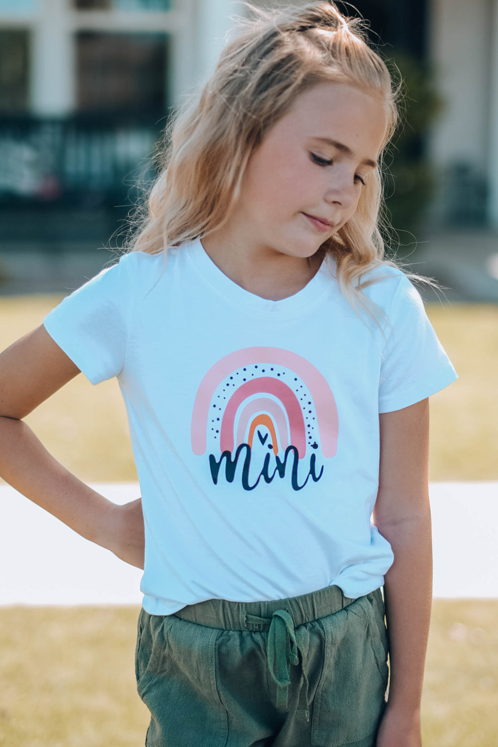 Girls Graphic Round Neck Tee Shirt - Mommy & Me - girl's t-shirt at TFC&H Co.
