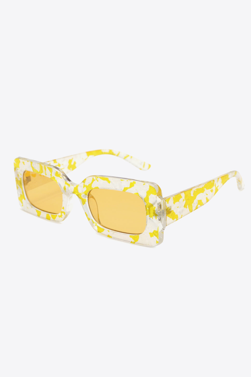 BUTTER YELLOW ONE SIZE - Tortoiseshell Rectangle Polycarbonate Sunglasses - 2 colors - Sunglasses at TFC&H Co.