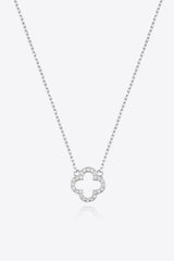 SILVER ONE SIZE Inlaid Cubic Zirconia 925 Sterling Silver Necklace - 2 options - necklace at TFC&H Co.