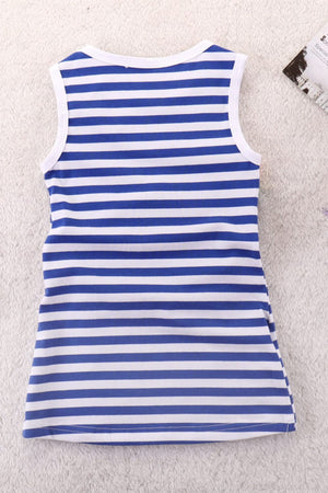 Girls Rainbow Graphic Striped Sleeveless Dress - toddler's top at TFC&H Co.