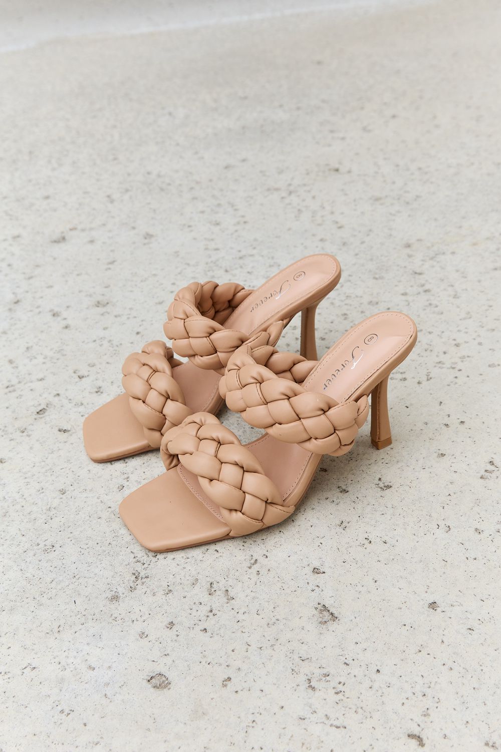 - Forever Link Double Braided Strap Mule Heels - Ships from The USA - womens heels at TFC&H Co.