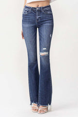 DARK Vervet by Flying Monkey Luna Full Size High Rise Flare Jeans - Ships from The US - women's jeans at TFC&H Co.