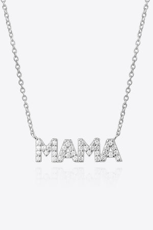 - MAMA Zircon 925 Sterling Silver Necklace - necklace at TFC&H Co.