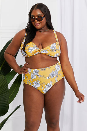 MUSTARD - Marina West Swim Take A Dip Twist High-Rise Bikini in Mustard - Ships from The US - womens bikini set at TFC&H Co.