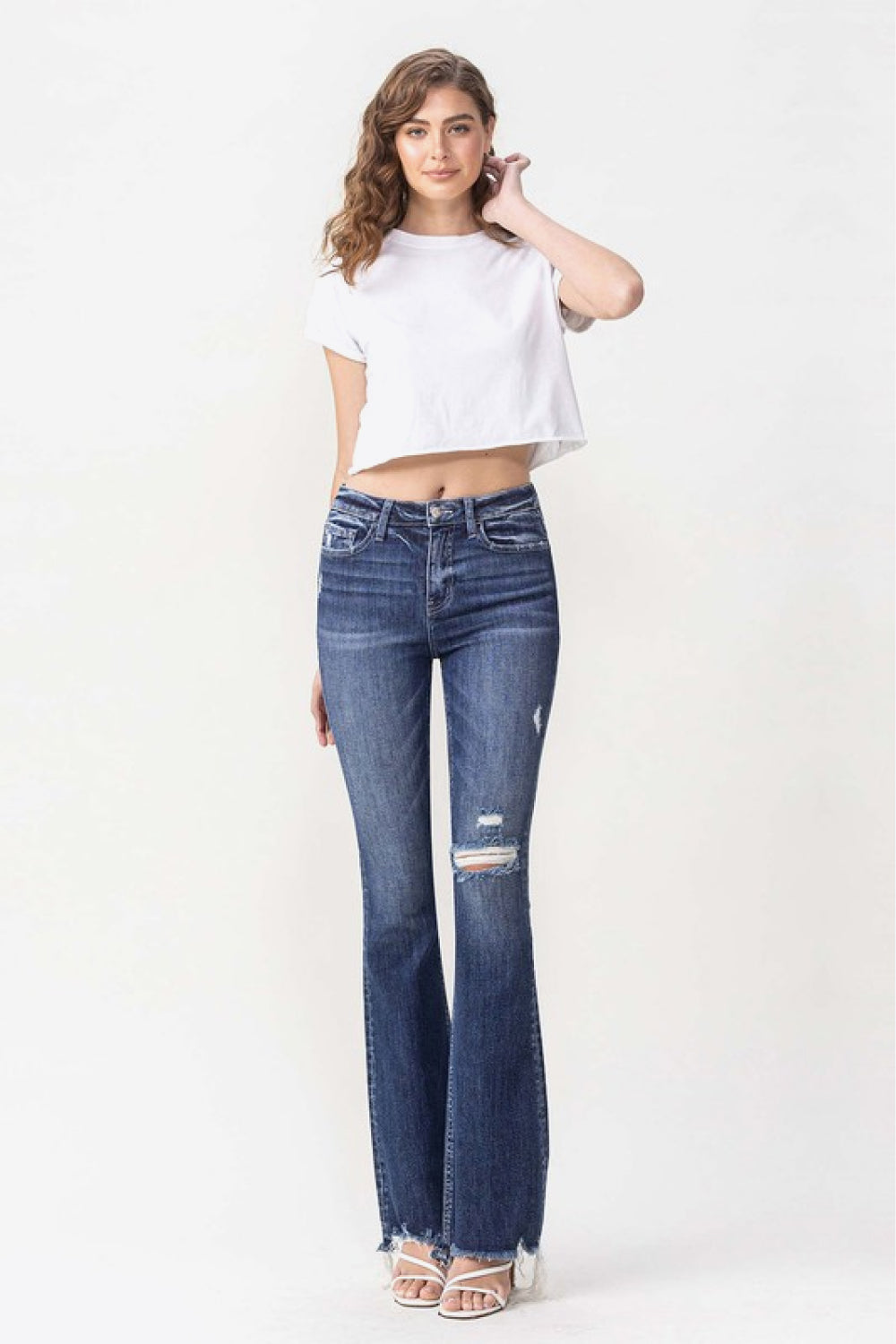 Vervet by Flying Monkey Luna Full Size High Rise Flare Jeans - Ships from The US - women's jeans at TFC&H Co.