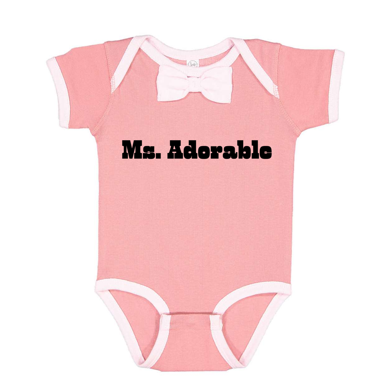 MAUVELOUS BALLERINA - Ms. Adorable Baby Rib Bow Tie Bodysuit - Ships from The US - infant onesie at TFC&H Co.