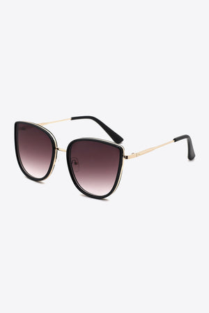 BLACK ONE SIZE - Full Rim Metal-Plastic Hybrid Frame Sunglasses - 2 colors - Sunglasses at TFC&H Co.