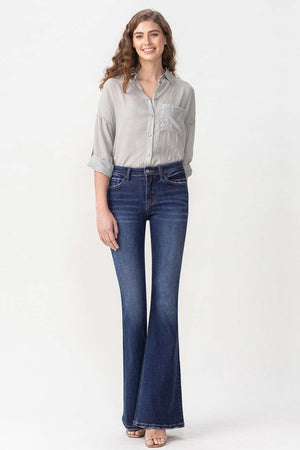 - Lovervet Full Size Joanna Midrise Flare Jeans - Ships from The US - womens jeans at TFC&H Co.