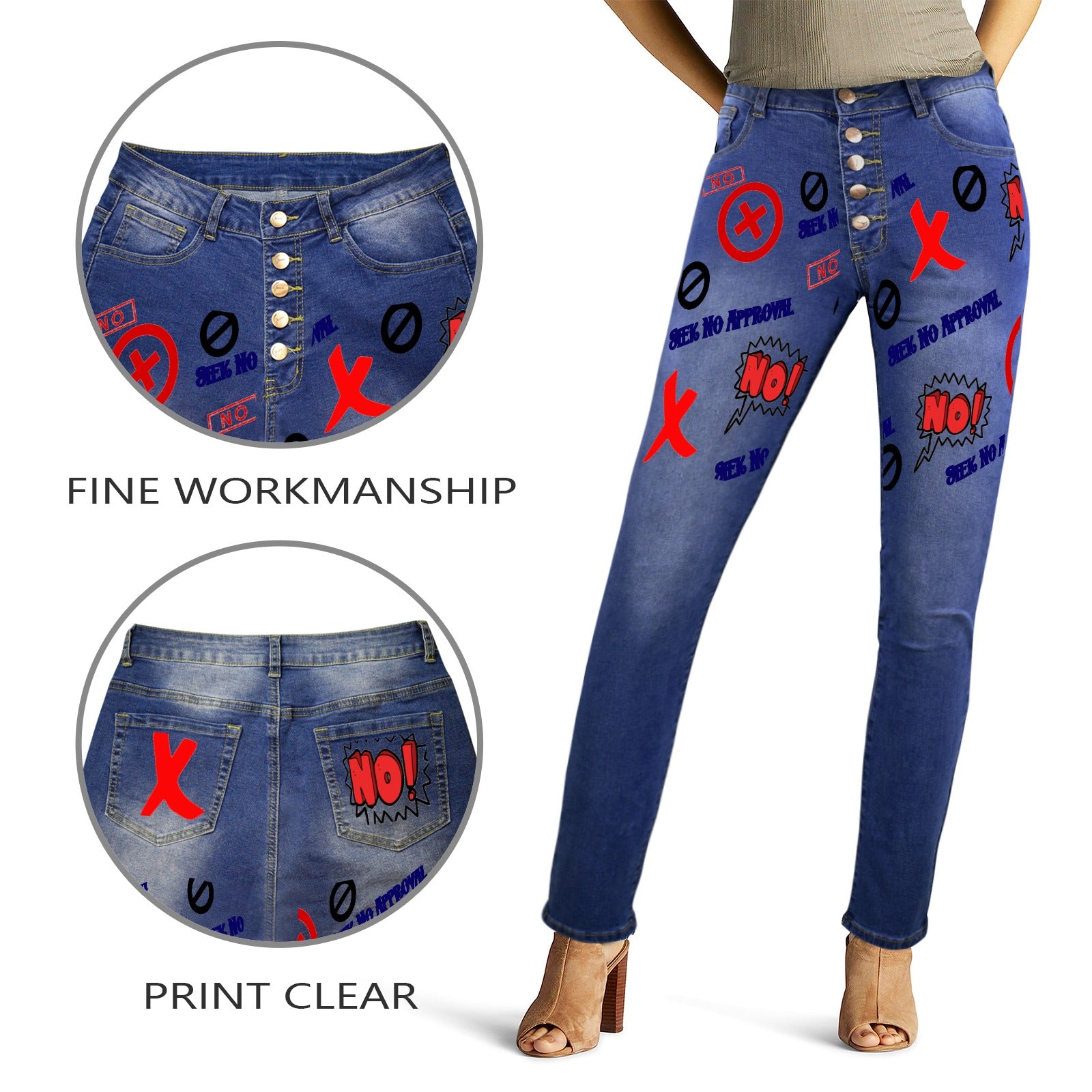 Seek No Approval Women's Jeans - women's jeans at TFC&H Co.