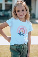 WHITE Girls Graphic Round Neck Tee Shirt - Mommy & Me - girl's t-shirt at TFC&H Co.