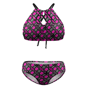 - Pink Star Voluptuous (+) Plus Size Women's Two Piece Swimsuit - womens bikini set at TFC&H Co.