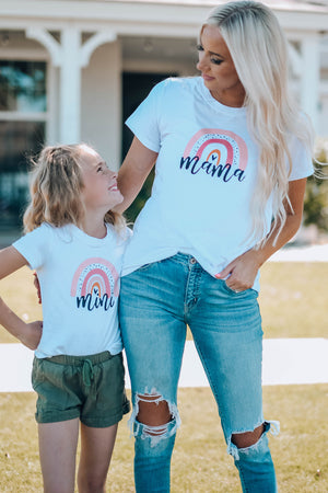 Girls Graphic Round Neck Tee Shirt - Mommy & Me - girl's t-shirt at TFC&H Co.