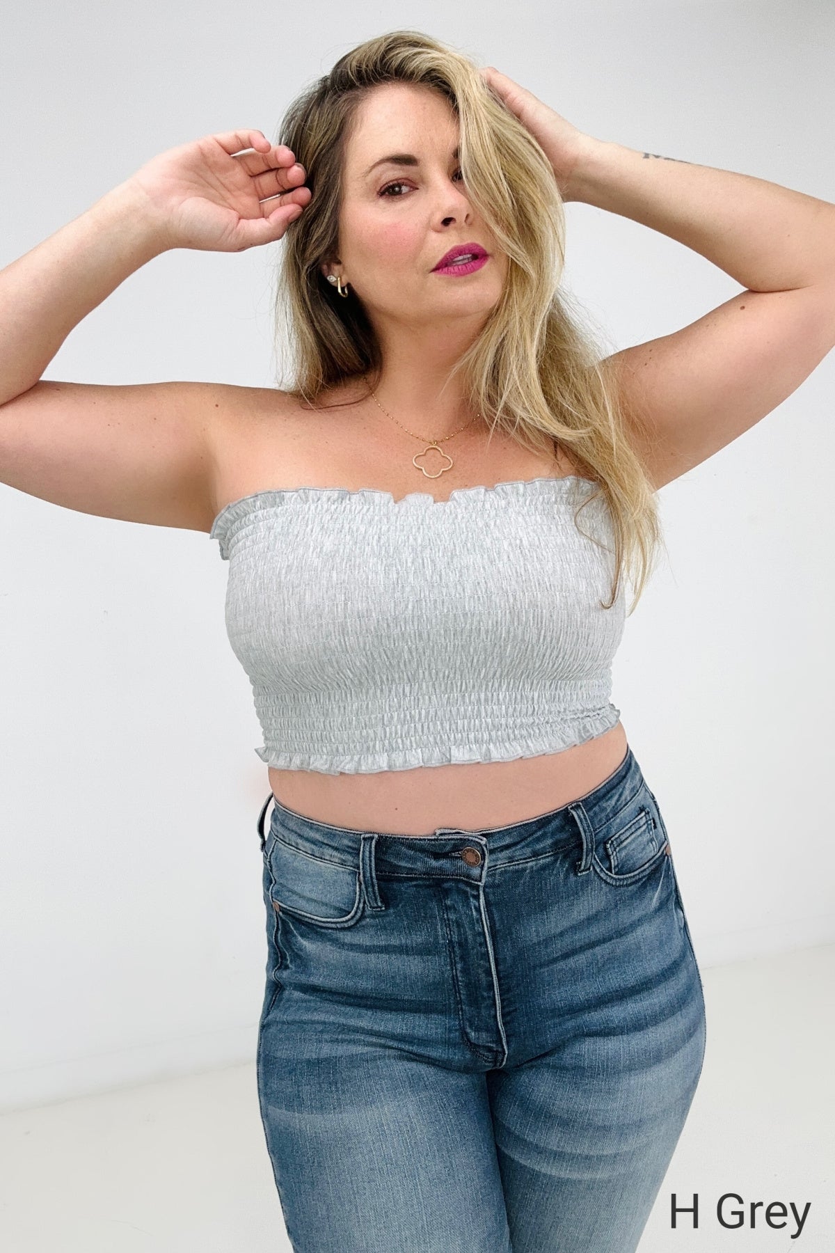 Zenana Smocked Tube Top - Ships from The US - women's tube top at TFC&H Co.