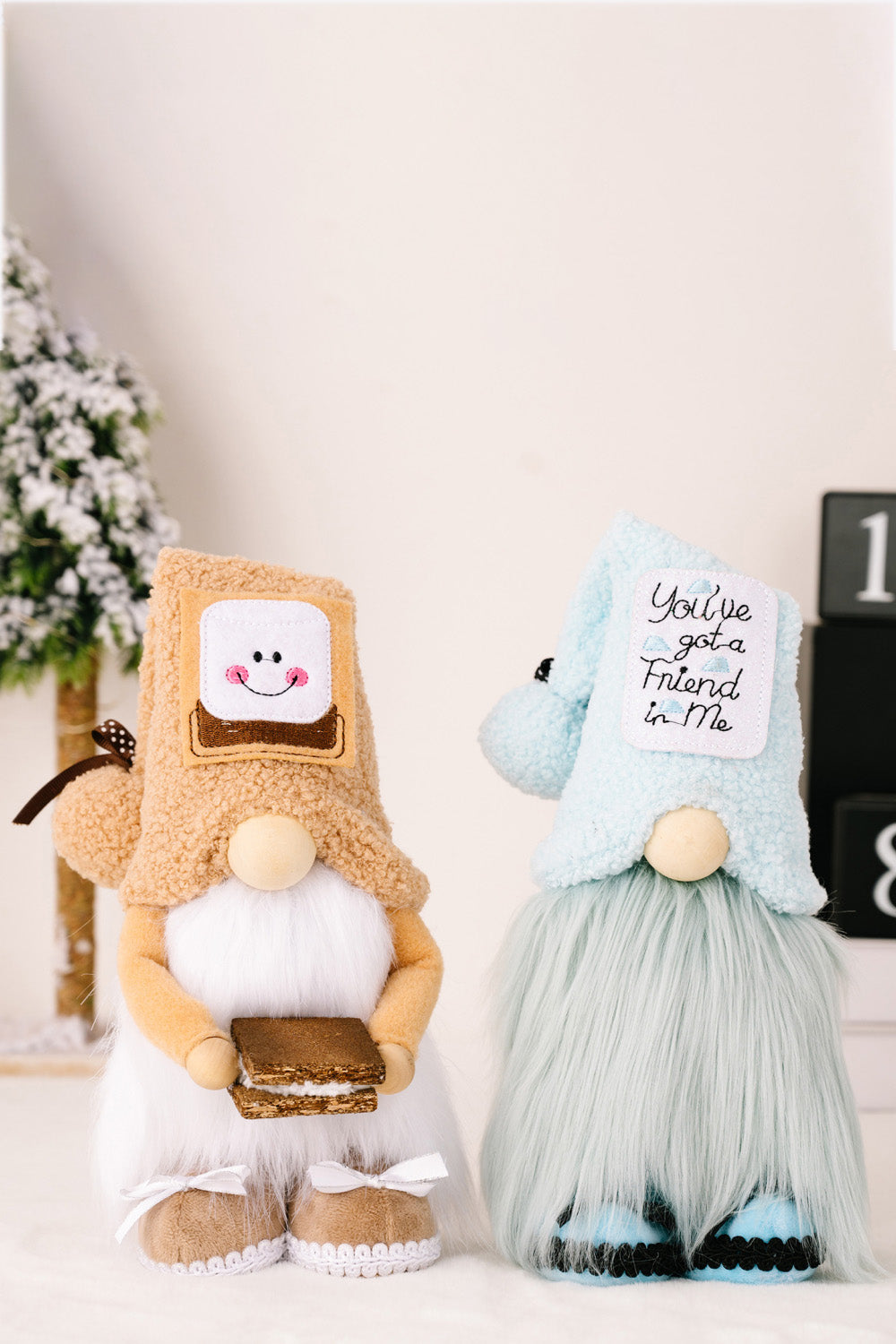 Mother's Day Pom-Pom Trim Faceless Gnome - stuffed character at TFC&H Co.