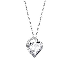 - 925 Sliver Heart Shaped Necklace - necklace at TFC&H Co.