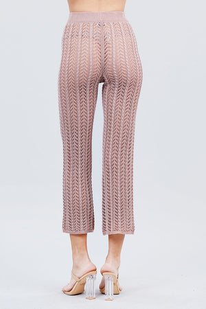 - Flare Long Fishnet Sweater Pants - 2 colors - womens pants at TFC&H Co.