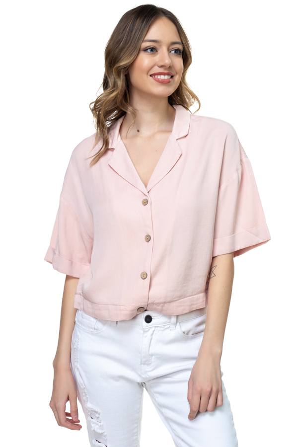 Boxy Button Down Shirt - women's button up shirt at TFC&H Co.
