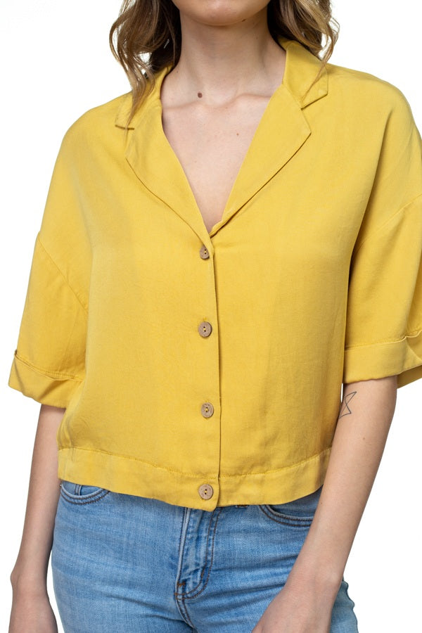 Boxy Button Down Shirt - women's button up shirt at TFC&H Co.