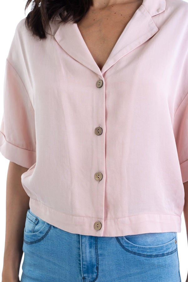 - Boxy Button Down Shirt - womens button up shirt at TFC&H Co.