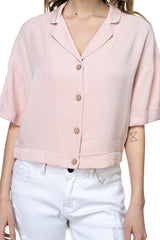 Blush - Boxy Button Down Shirt - womens button up shirt at TFC&H Co.