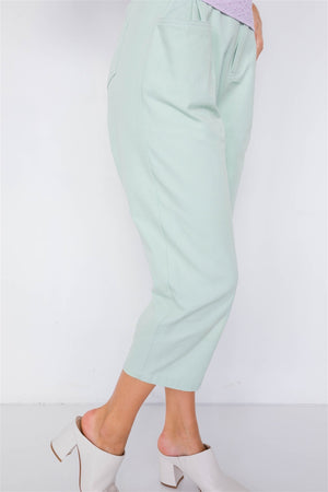 - Pastel Chic Solid Ankle Wide Leg Adjustable Snap Waist Pants - 2 colors - womens pants at TFC&H Co.