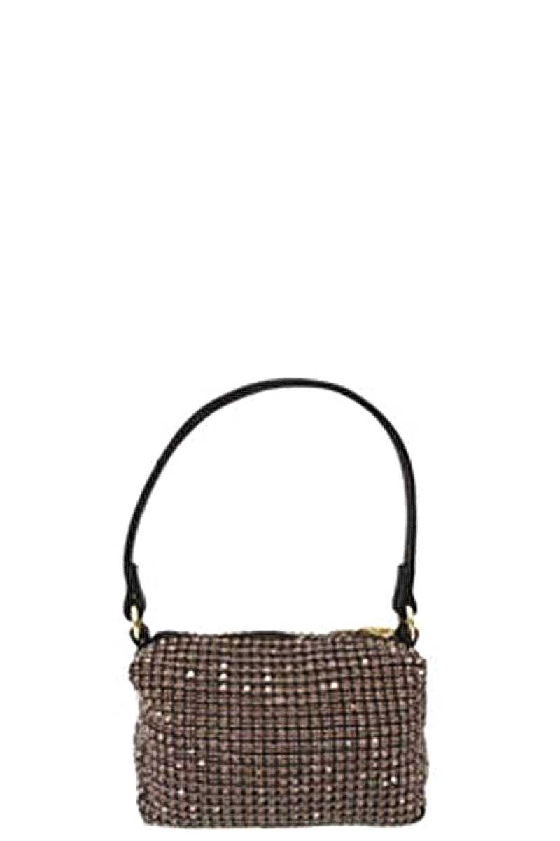 Light Purple - Fashion Chic Rhinestone Handle Clutch Bag - handbag at TFC&H Co.
