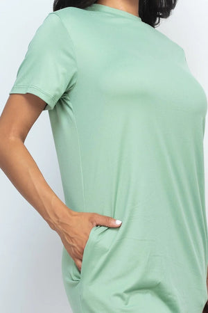 - Side Pocket Tee Dress - 6 colors - Ships from The USA - womens dress at TFC&H Co.