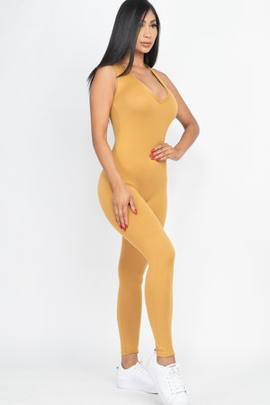 - Racer Back Bodycon Jumpsuit - 8 colors - Ships from The USA - womens jumpsuit at TFC&H Co.