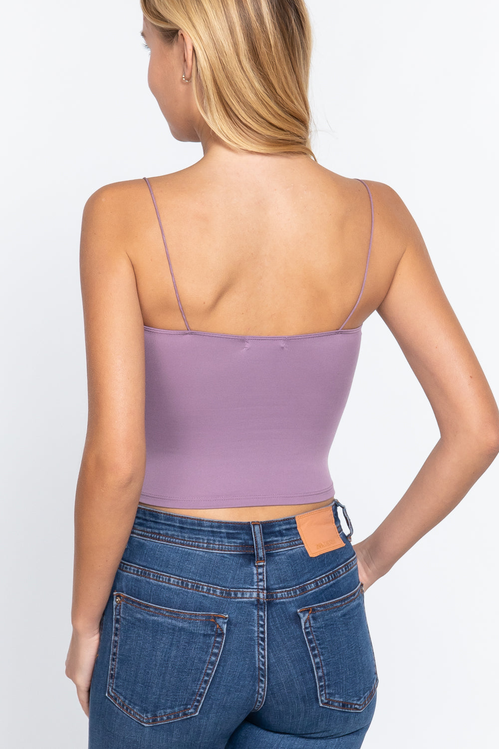 Elastic Strap Two Ply Dty Brushed Knit Cami Top - Ships from The USA - women's cami at TFC&H Co.