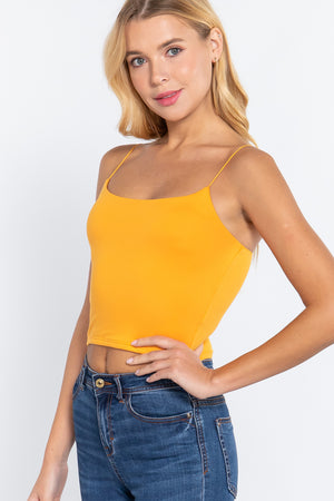 - Elastic Strap Two Ply Dty Brushed Knit Cami Top - Ships from The USA - womens cami at TFC&H Co.