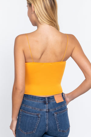 - Elastic Strap Two Ply Dty Brushed Knit Cami Top - Ships from The USA - womens cami at TFC&H Co.