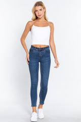 OFF WHITE Elastic Strap Two Ply Dty Brushed Knit Cami Top - Ships from The USA - women's cami at TFC&H Co.