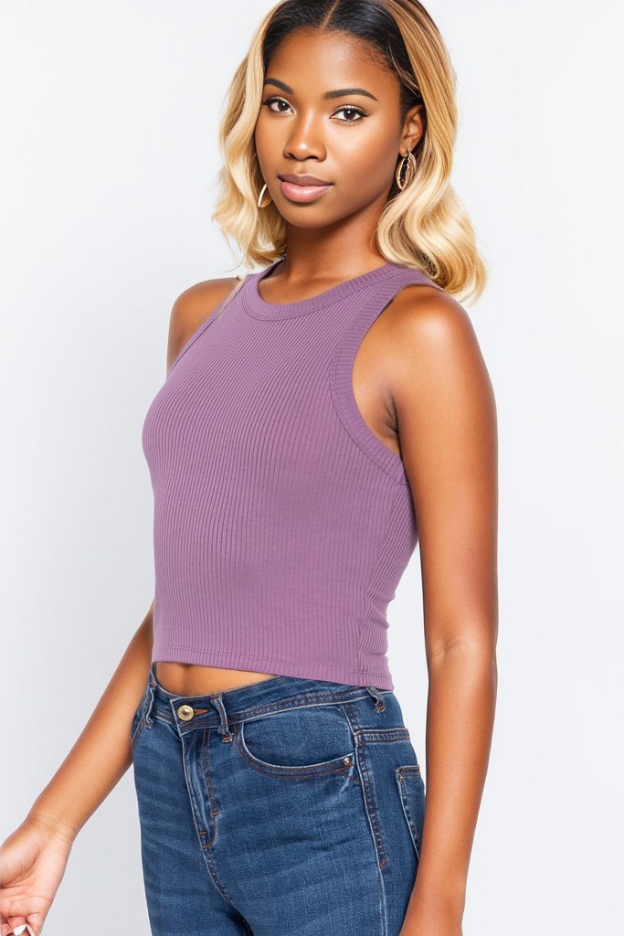 - Summer Fashion Ribbed Halter Neck Crop Top - womens crop top at TFC&H Co.