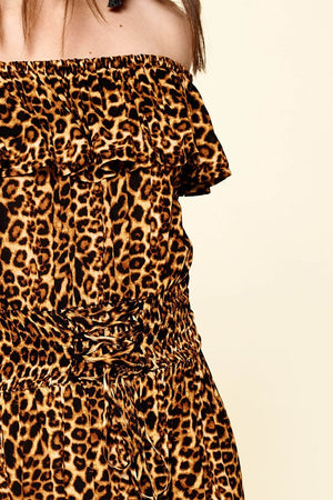 Leopard Printed Woven Dress - Ships from The USA - women's dress at TFC&H Co.