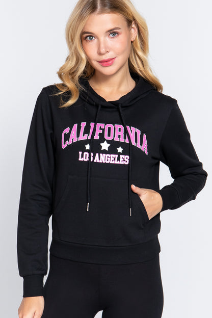 Screen Print French Terry Hoodie Top - women's hoodie at TFC&H Co.